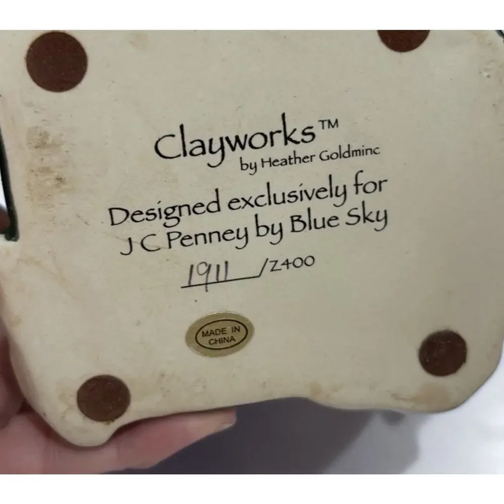 Blue Sky Clayworks Heather Goldminc Cozy Corner Cafe Tealight Candle Holder